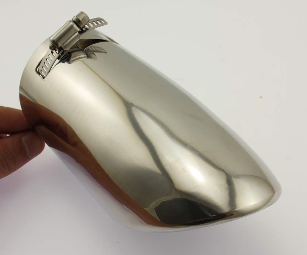 Olive-G Universal Stainless Steel Muffler Cutter Downward Facing Silver