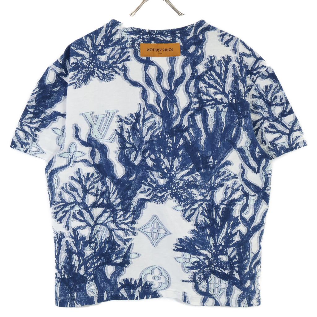 Louis Vuitton 23 Graphic Monogram T-shirt Tops White X blueUsed