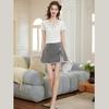 French Elegant Lace Trim V-Neck Short Sleeve Women's T-Shirt