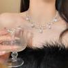 2024 Vintage Double-Layer Pearl Necklace with Heart Pendant