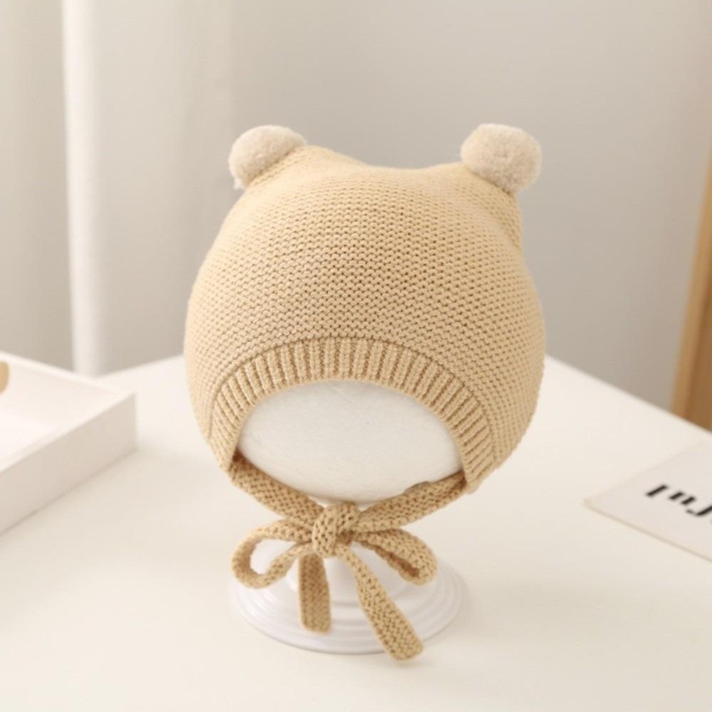 Soft Material Knitted Hat Pom-pom Design Knit Cap Stylish Baby Hat  For Boys