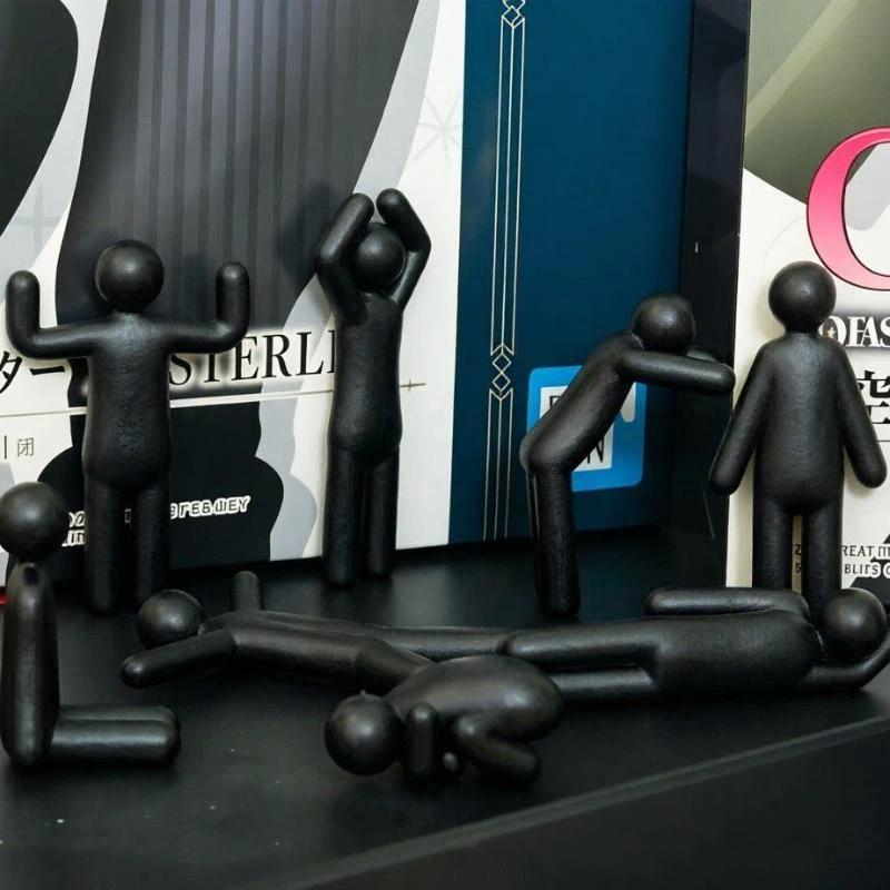 3D Printed Sci-Fi Mecha Chameleon Robot Model 8Pcs Multi-Pose Collectible Figurines for Hobby Collection Home Decor