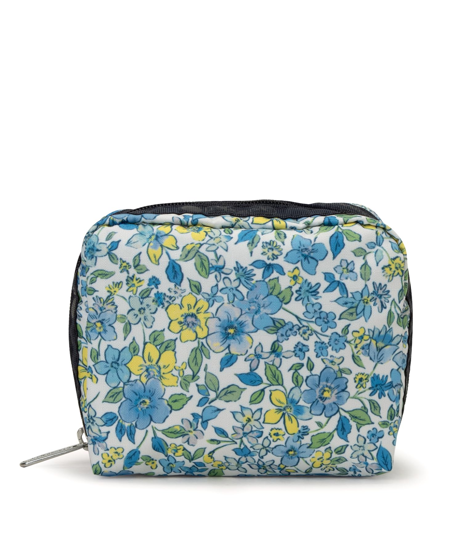 Pouch SQUARE Flower Blue [LeSportsac] [Official] COSMETIC/6701/Tapestry