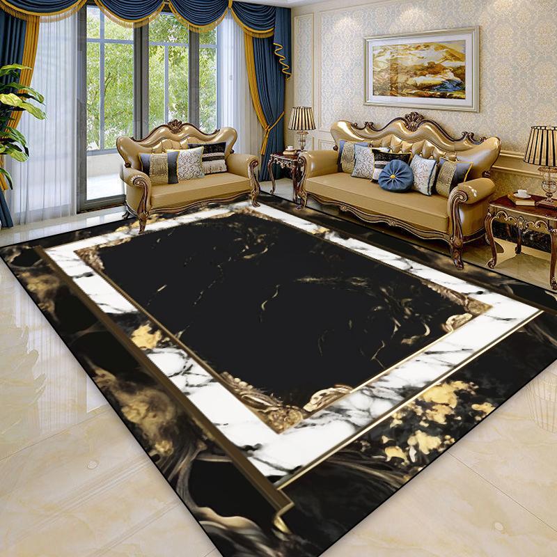 Wohnzimmer Luxus Dekoration Teppich Große Fläche Europäischer Stil Sofa Bereich Teppiche Zuhause Schlafzimmer Ankleidezimmer Rutschfeste Bodenmatte Waschbar