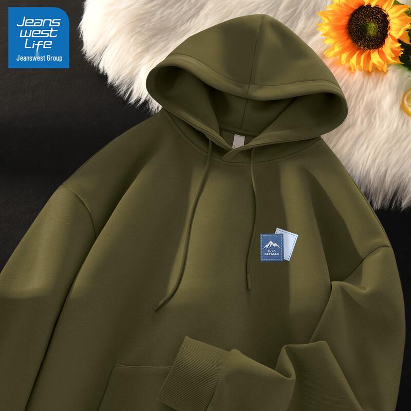 JEANSWEST LIFE Pull à capuche ample rétro américain pour homme