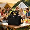 Insulated Lunch Bag with Adjustable Strap Large Capacity Cooler Tote Water-Resistant Bento Lunch Bag for Outdoor Camping Picnic Travel