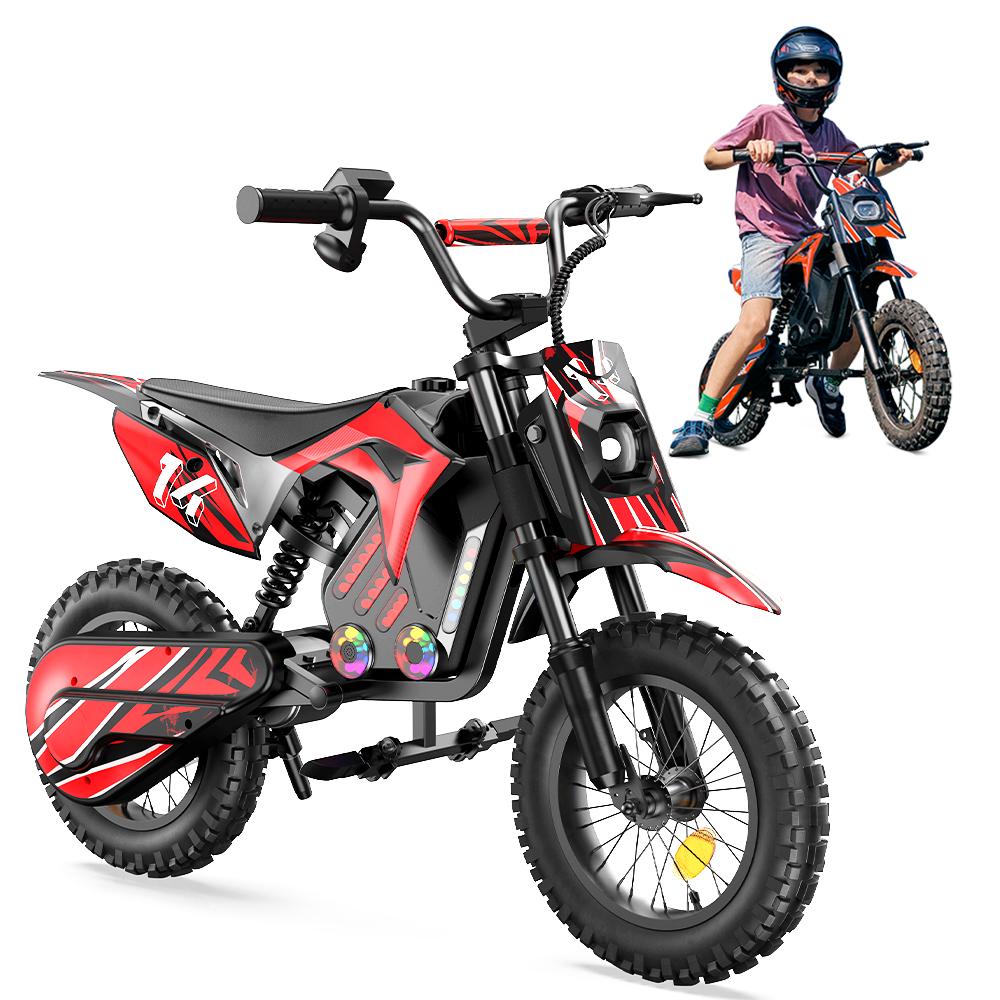 iScooter A14 Children's Electric Motorcycle 36V5.2Ah Battery 500W Motor 14 Inch Tires With Front And Rear Dual Shock Absorption