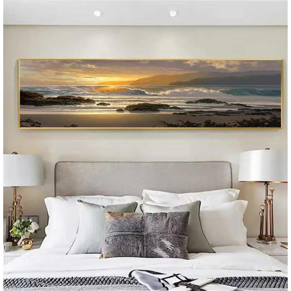 Himmel Meer Sonnenaufgang Malerei Gedruckt Auf Leinwand Wohnkultur Wand Kunst Bilder Für Wohnzimmer Kein Rahmen Moderne Natürliche Landschaft Poster