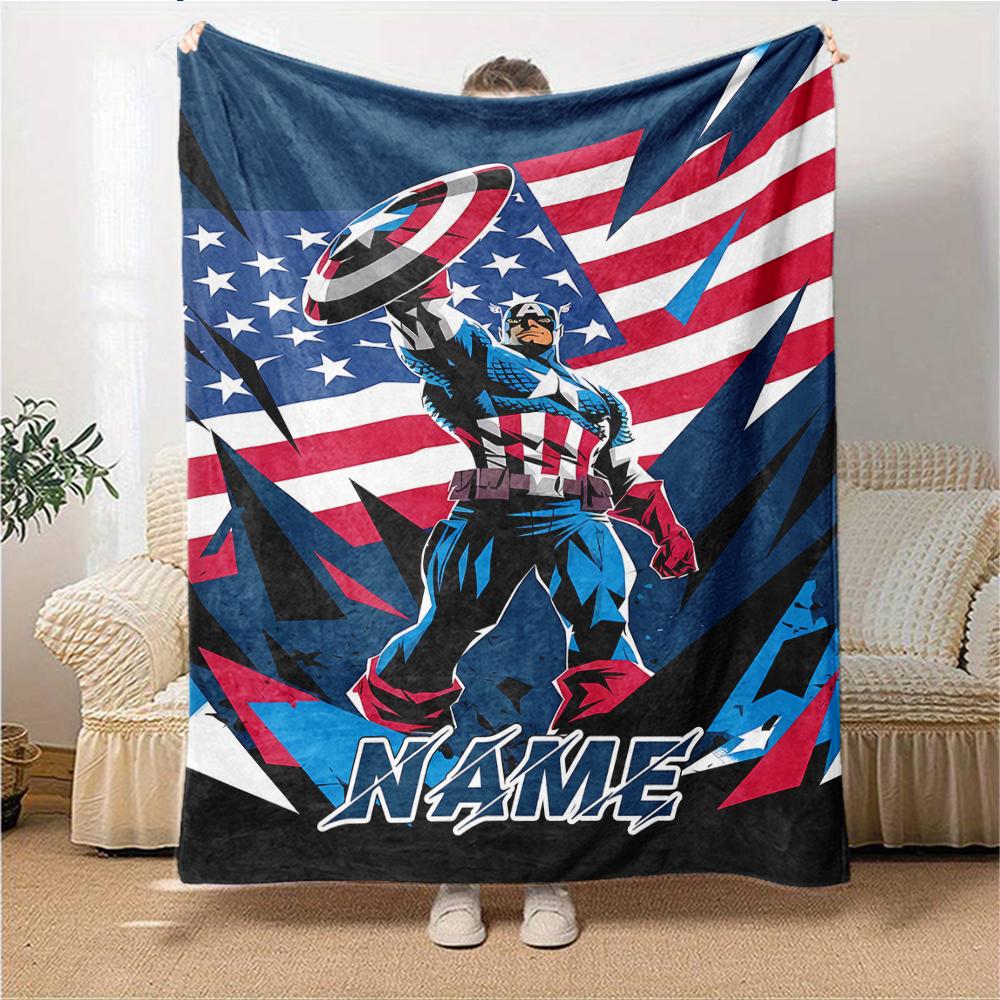 Custom Name "Avengers vs Thanos: Epic Battle" blanket for Couch & Bed, Plush Cozy Fuzzy Blanket Super Soft & Warm Blankets for Fall and Winter. 090817