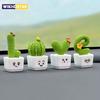 1 Set Of 4, Resin Succulent Cactus Mini Green Plant Car Office Home Living Room Crafts
