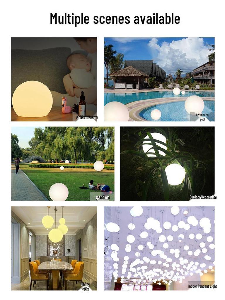 Utendørs lysende rund gulvlampe for hoteller, barer og kjøpesentre