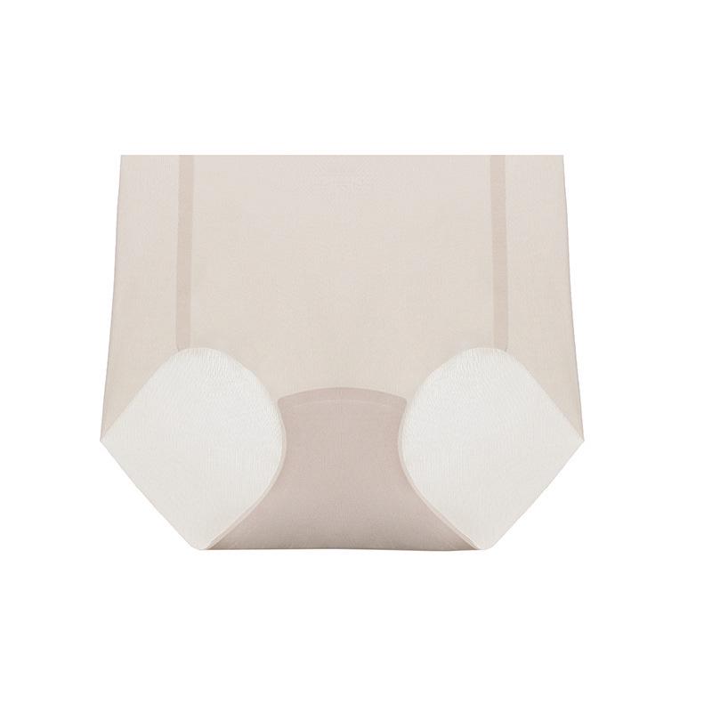 Lipstick Panties: Girl's Summer Ice Silk Mid-Waist Seamless Quick-Dry Breathable Hip-Lifting Underwear