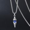 Star rhombus zircon high-grade geometric necklace, trendy handsome ins pendant, trendy cold and simple men's matching