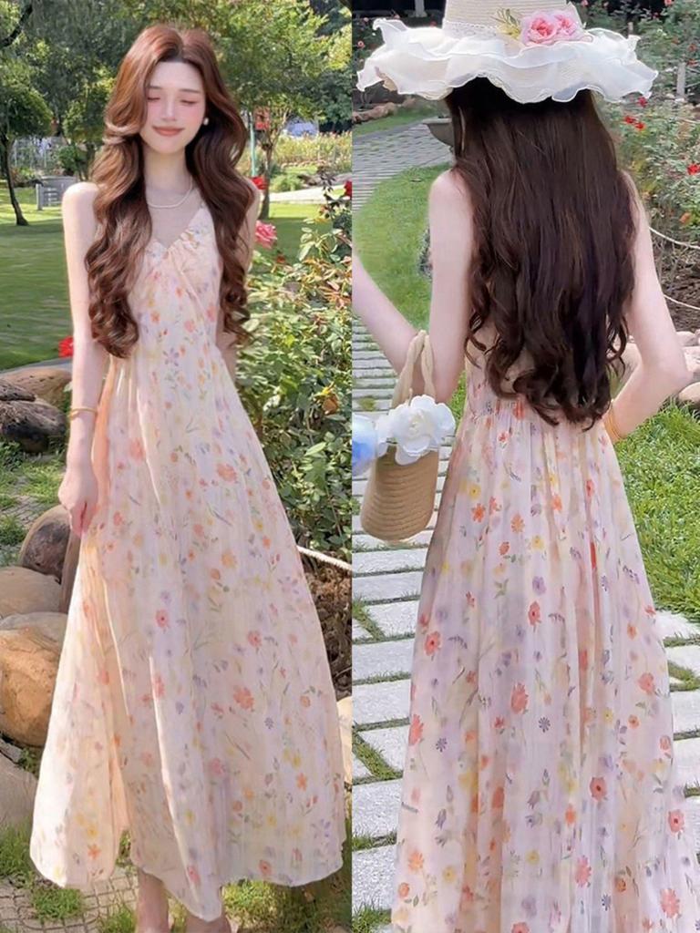 Atemberaubendes französisches Blumen-Slip-Kleid - Trendige Sommermode 2026 für Damen