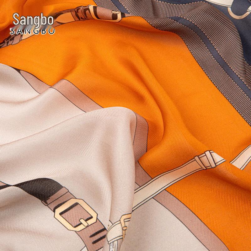 SANGBO Mulberry Silk Herringbone Scarf