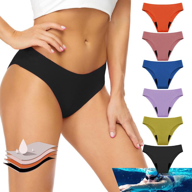 Calcinhas de Menstruação Femininas Sem Costura de Cintura Média - Tamanho Plus Size, Roupa Íntima Absorvente