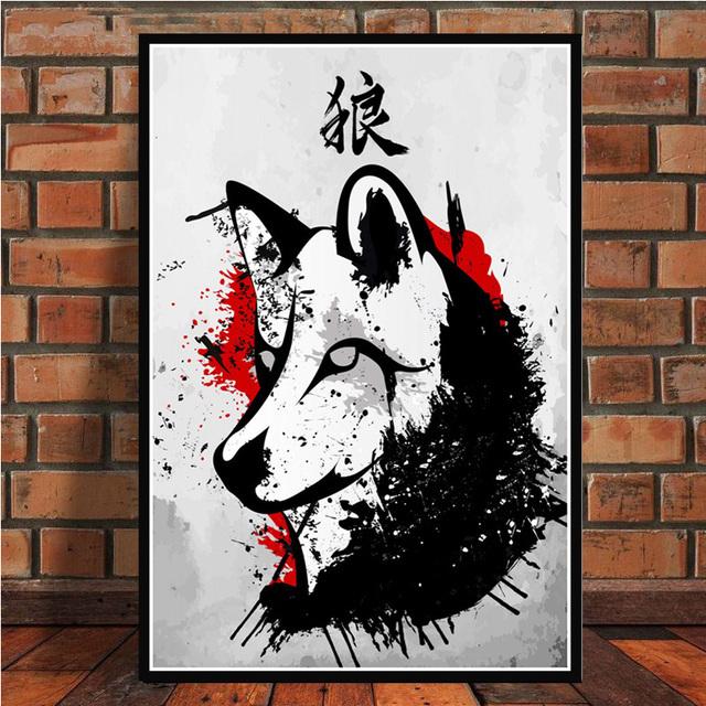Japan Samurai Anime Poster Abstract Wall Art Bushido Canvas Painting Japanese Warriors Portrait Picture Print Home Wall Decor No Frame