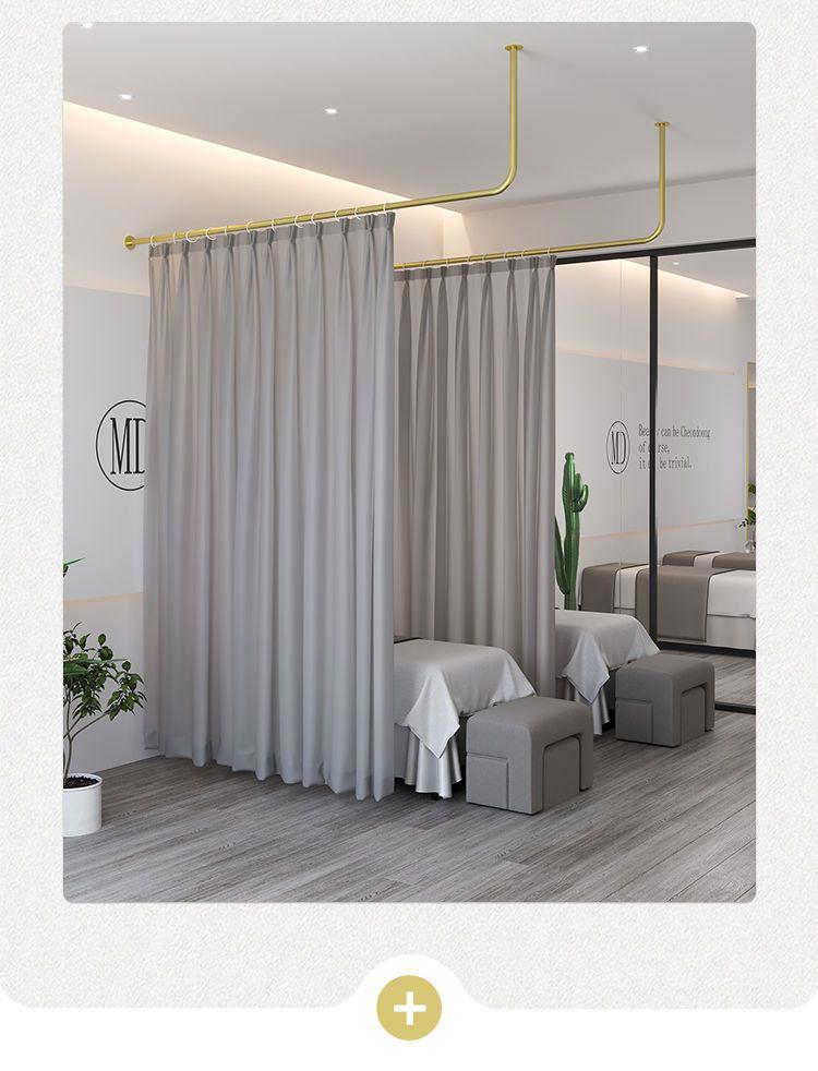 Wrought Iron Beauty Salon & Health Center Partition Curtain Rod for Beds