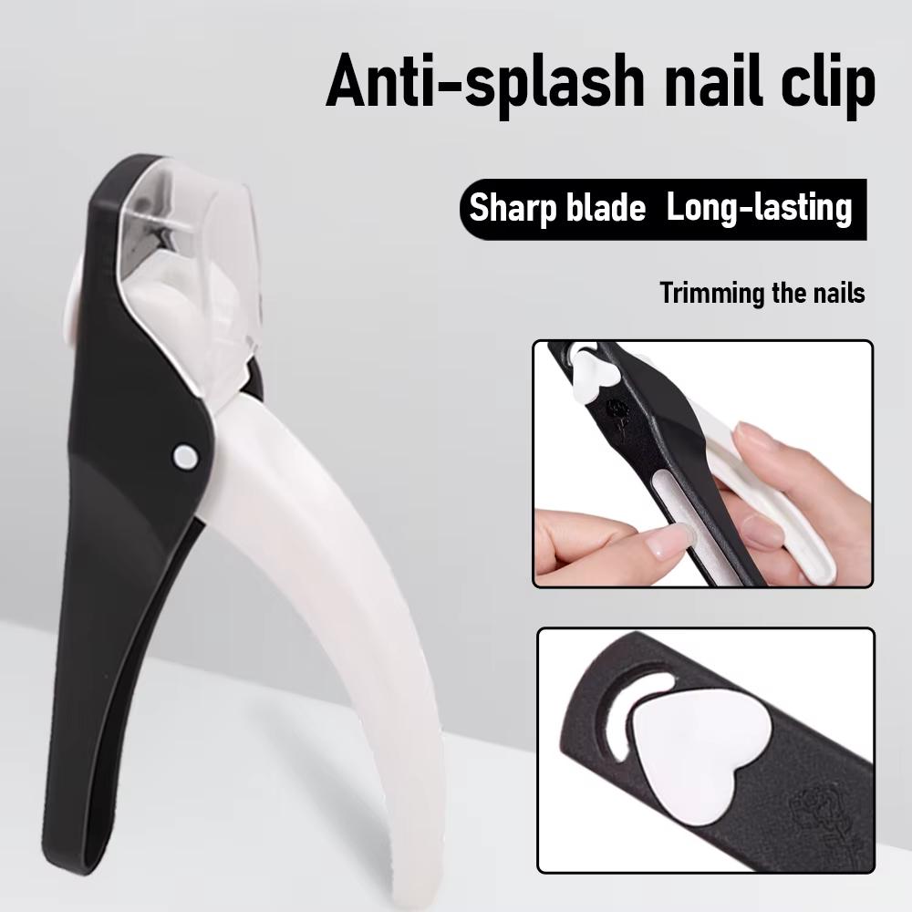 Nail Clipper U Shaped Acrylic Fake Nail Scissors Nail Tip Edge Cutter Trimmer Manicure with Sizer Precise Cutting Tools