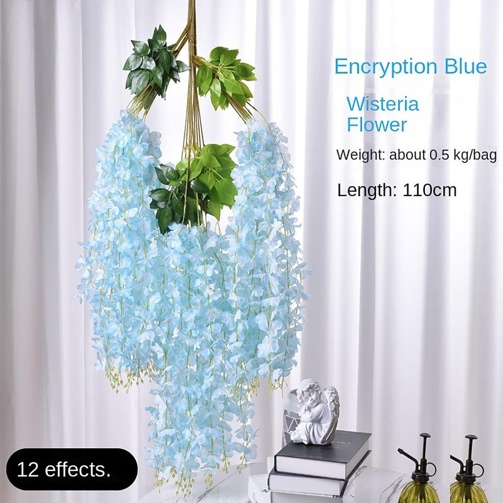 

12pcs Wedding Arch Decor Vine Wreath Home Decor Vine Ivy Garland Leaf For Home Wall Plant синий