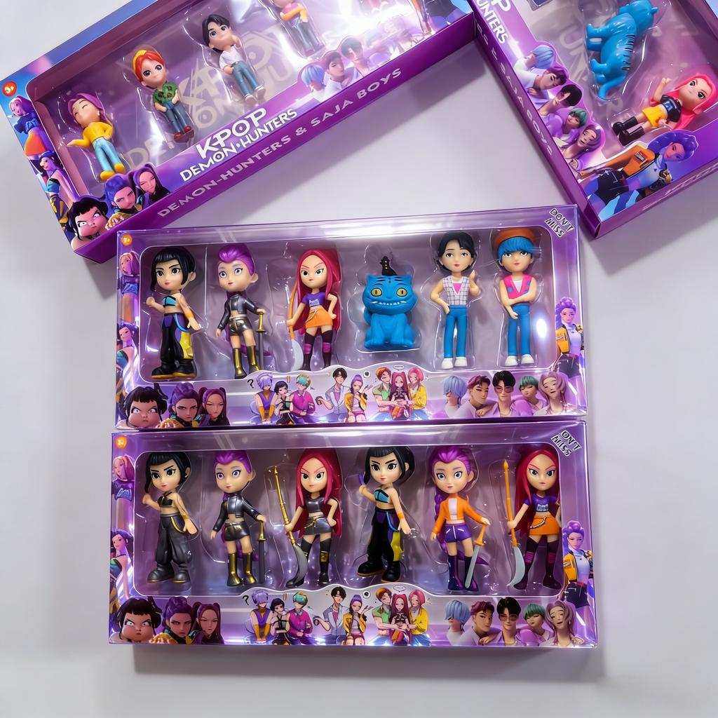 2027 Kpop Demon Hunters Anime Figure Rumi/Zoe/Mira PVC Model Decoration with Box Kawaii's Dolls Boys Girls Gifts Birthday Gift