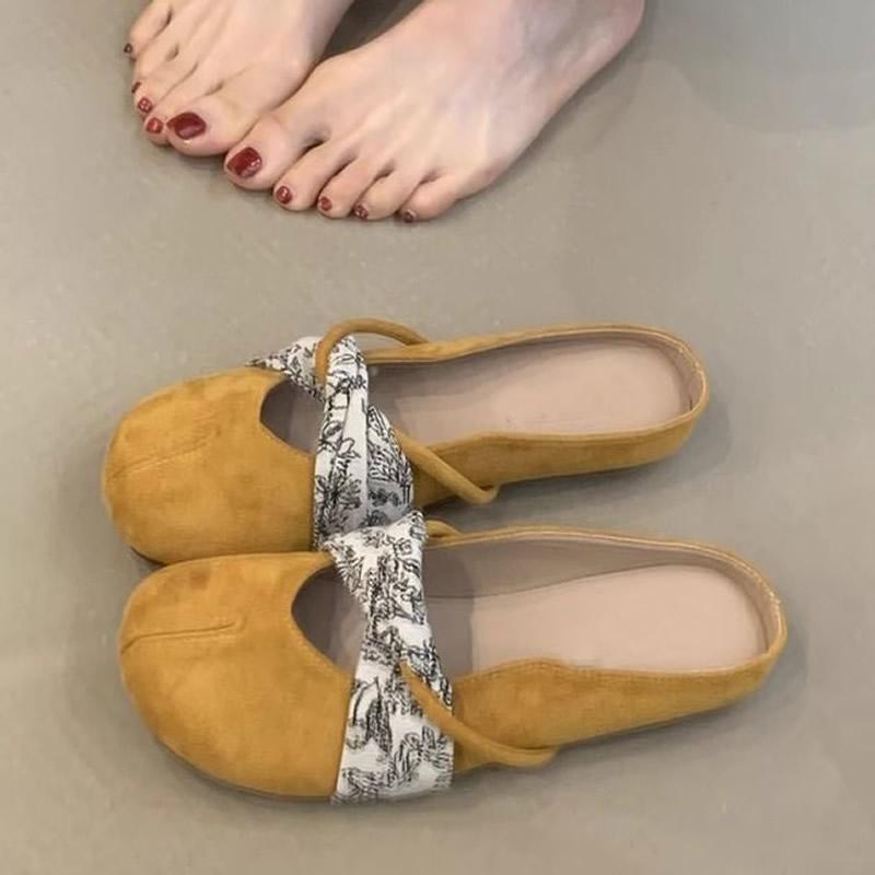 

Элегантные балетки Мягкий сказочный стиль Бархатные Мэри Джейн Французский винтаж Повседневная резиновая подошва Взрослая обувь из материкового Китая 41 жёлтый