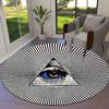 1PC Eye Pyramid Non-Slip Floor Round Carpet, Office, Family, Bedroom, Large Area Rug Indoor Rugs,  Durable Polyester-L0343