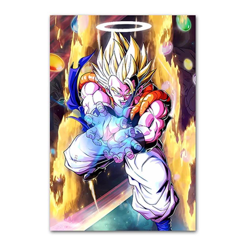 Japanese Modern Anime Retro Dragon Ball Poster Goku Gohan Vegeta Piccolo Friza Canvas Painting Print Wall Art Children Gift
