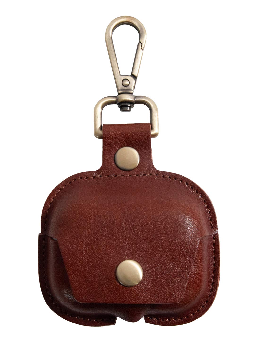 

[Dom Teporna] Genuine Italian Leather Case for AirPods Pro - Dark Brown - Compatible with AirPods Pro. Suitable for men and women.