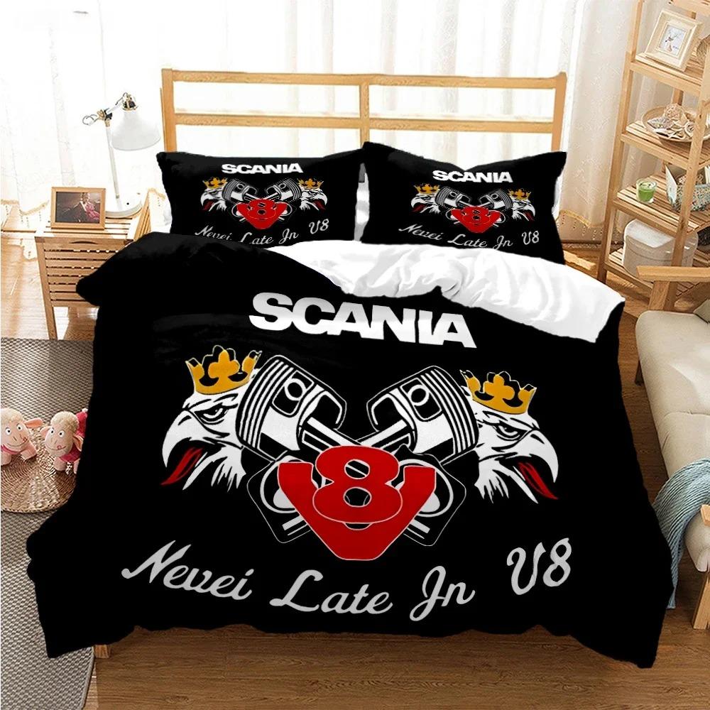 S-Scania Truck Eagle Head Duvet Cover Comforter Bedding Sets Soft Quilt Cover And Pillowcases For Teens Singledoublequeenking