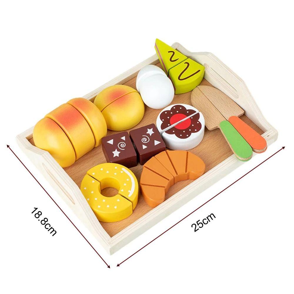 Interactive Dollhouse Miniature Bread Simulation Pretend Play Cutting Toy  Play Food Set
