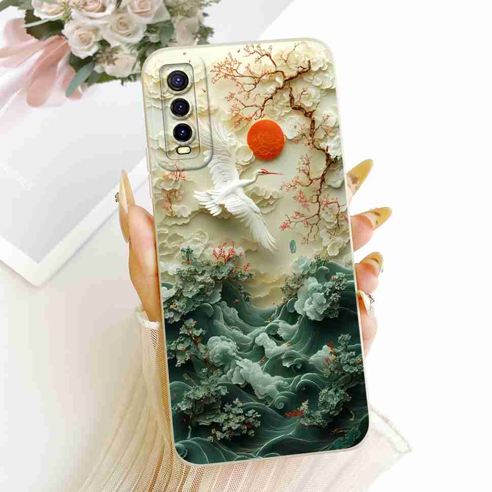 For vivo Y70s 5G Case Luxurious Flower Cartoon Silicone Back Cover For Vivo Y 70s Y51s Y51S V2002A Shockproof Phone Cases Fundas