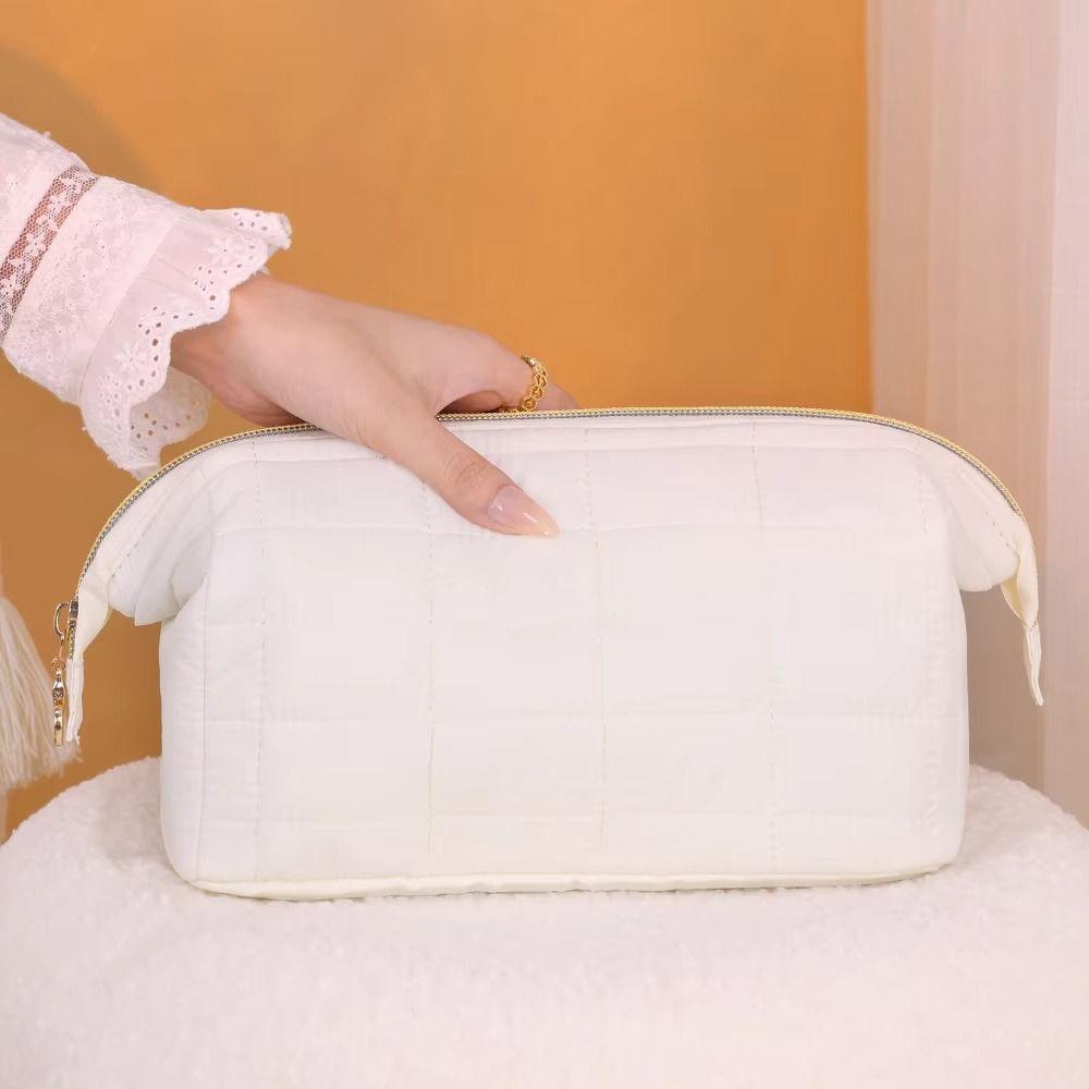 Solid Color Cosmetic Storage Bag Large Capacity Travel Toiletry Bag Sundries Organizer  Outdoor