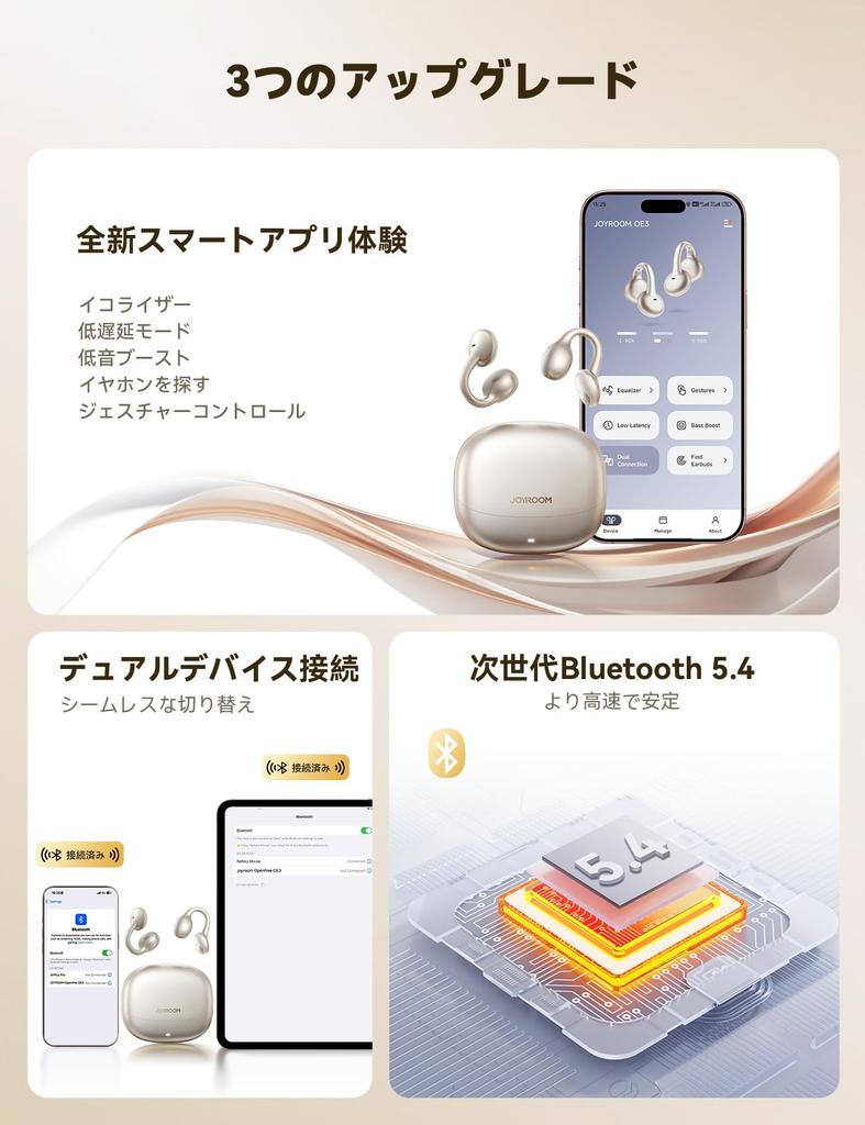 JOYROOM Wireless Bluetooth 13mm Dynamic Automatic Left and Right Channel Full Touch Up to 22 Hours of Bluetooth Dedicated IPX4 Ergonomic Ultimate with