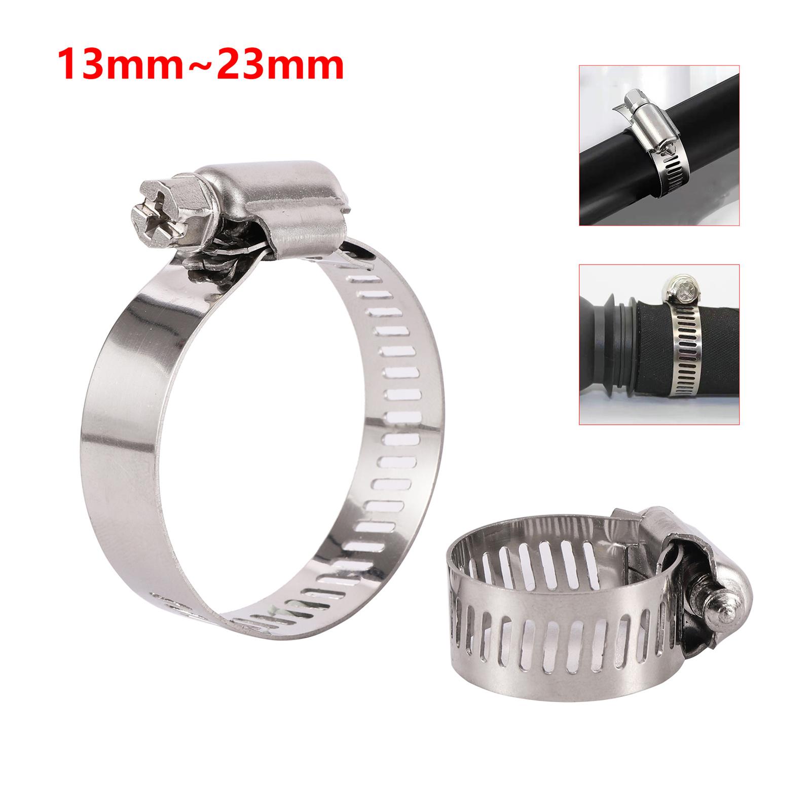 

Pipe Clamps 201 Stainless Steel Hose Clips 13~114mm Adjustable Drive Hose Clamps Water pipe Fastener Replacements 1/10Pcs 10Pcs