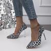 Fashion Women's Shoes Shallow Women's High Heels Hot Sale Leopard Print Party Pumps Women Sexy Pointed Toe Heels Women