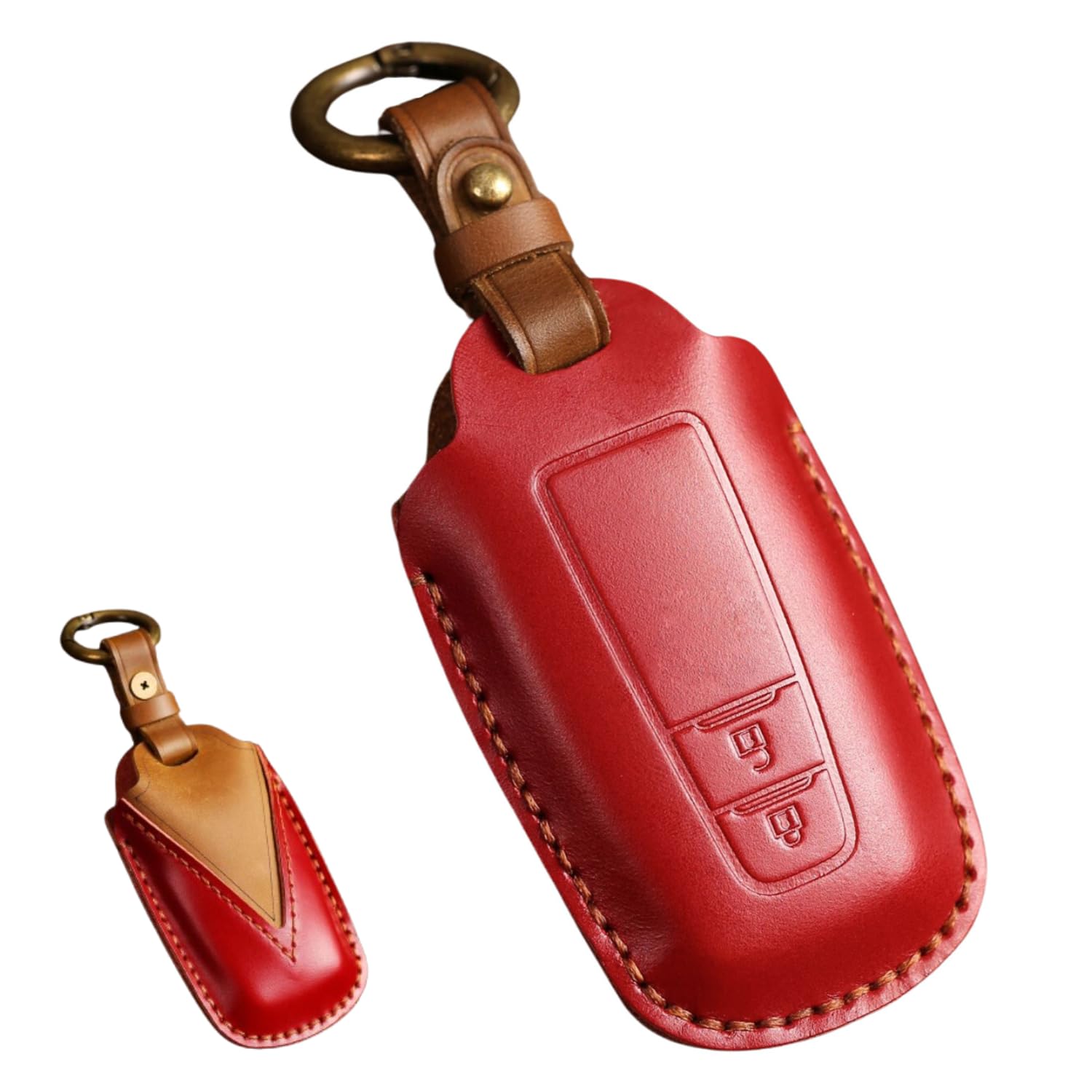 KeiSquare Toyota exclusive key case key cover genuine leather 2 красный