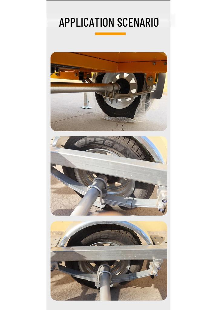 Aomai Shock Absorbing Trailer Axle Leaf Spring Mounting Kit