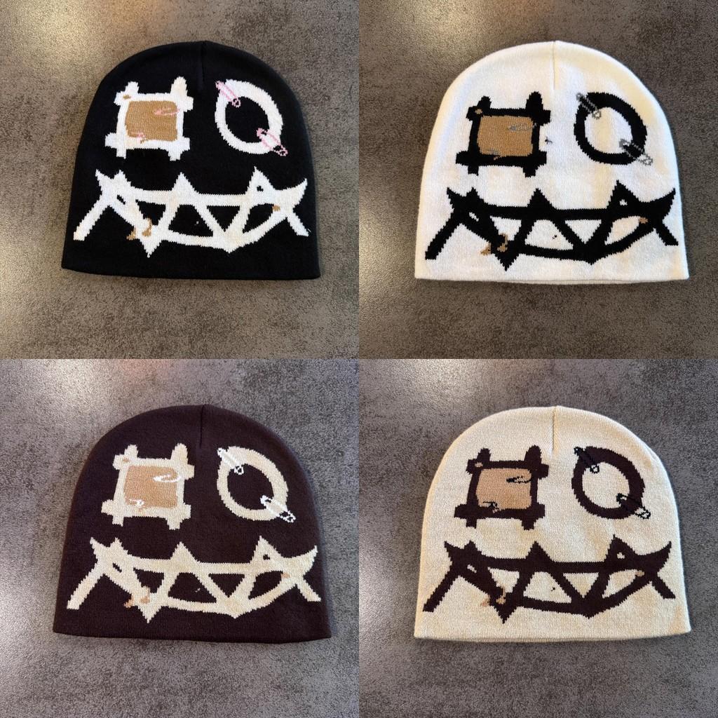Urban Knit Fashion Hat Demon Face Knitting Pattern Teens Adults Cold Season