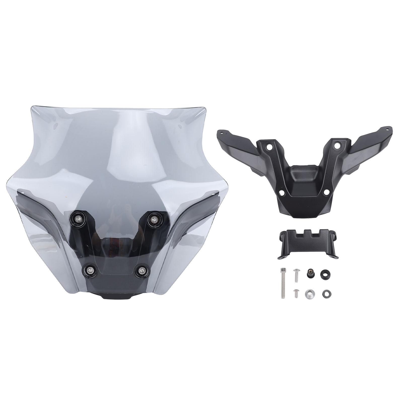 

Motorcycle Front Windshield Reduce Wind Drag Enhanced Aerodynamics Windscreen Wind Deflector for MT 09 2024 and Later Gray