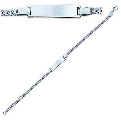 [I9045] - Corrente de meio-fio em prata 'Bambino' - 16 cm 5 mm