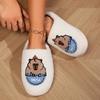 Fashion Winter Cartoon Animal Warm Fluffy Slippers Women Closed Toe Thick Plush Slides Woman Indoor Flat Heel Non-Slip Cotton Shoes