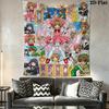 Cardcaptor Sakura Wall Hanging Printed Fabric Blanket Decorative Tapestries for Bedroom Living Room Home Decor