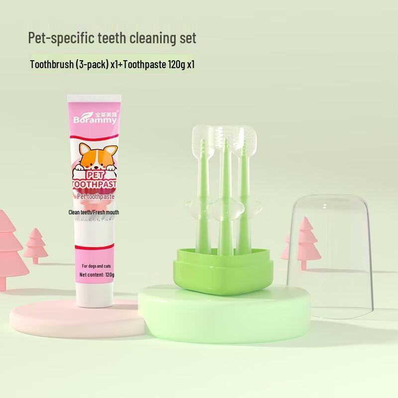Silicone Pet Toothbrush and Toothpaste Set