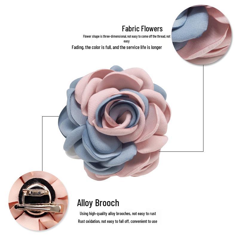 Κορεάτικη Υφασμάτινη Μπροσούρα Λουλούδι: Κομψή καρφίτσα με ιδιοσυγκρασία για γυναικεία παλτό και ζακέτες