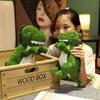 35cm Green Dinosaur Doll Simulation Plush Toy Handmade Doll Cartoon Anime Cute Pillow Cushion Home Decoration Children's Birt