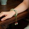 Elegant Round Jade Korean Bracelets White Color Peach Blossom Party Gifts Girls