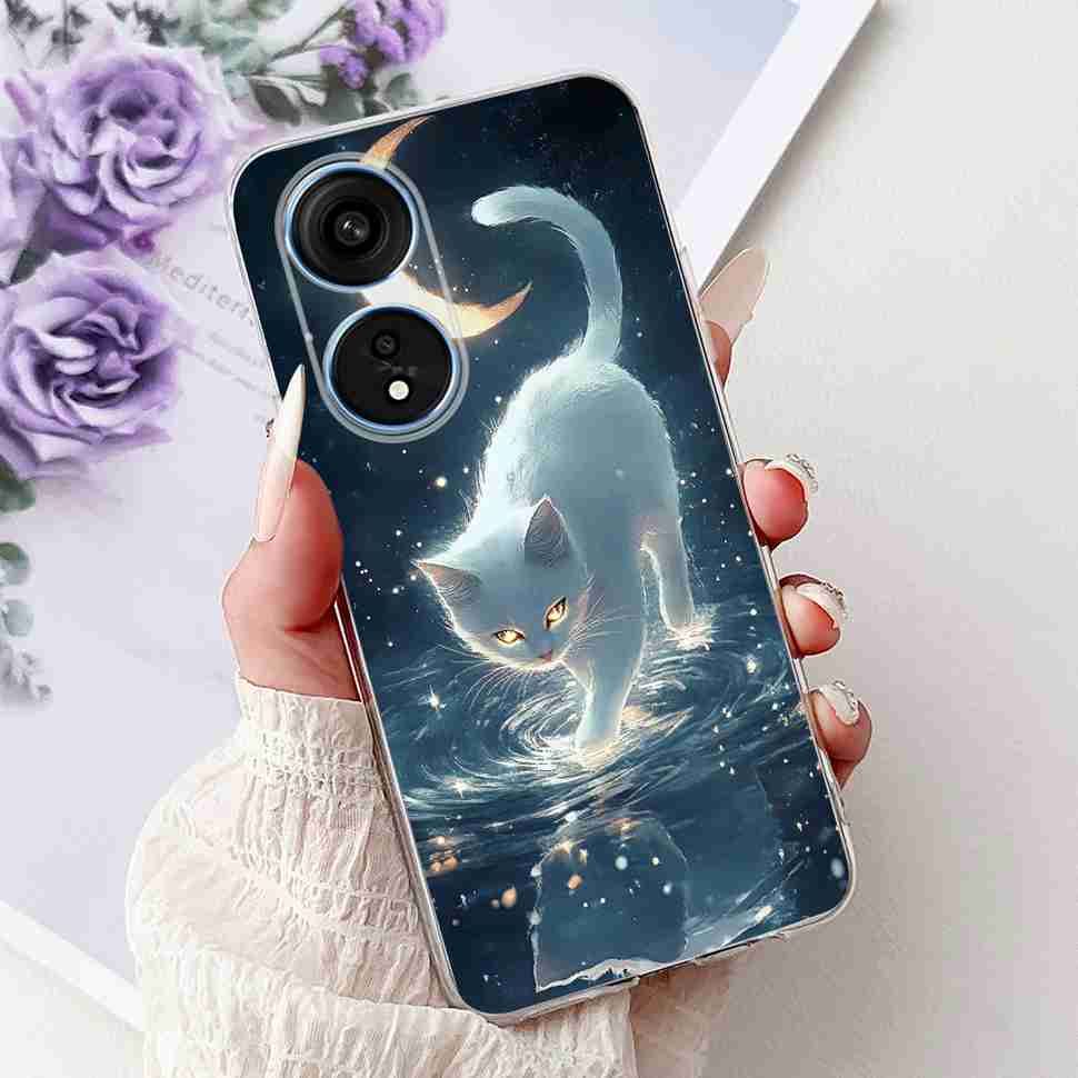 For Oppo A1 Pro 5G 6.7" Case Fashion Flower Painting Soft Silicone TPU Back Cover For Oppo A1 Pro a1 Pro PHQ110 Cases Bumper