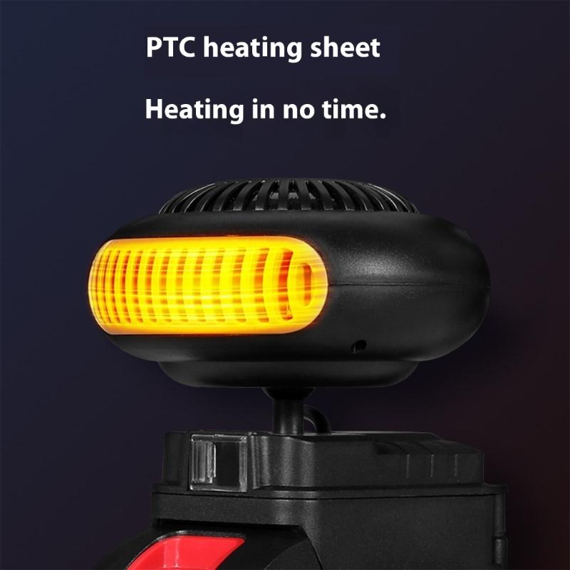 Portable Small Space Heating Machine Battery Powered Defroster For Car Window Desktop Heating Fan For Indoor Outdoor Use