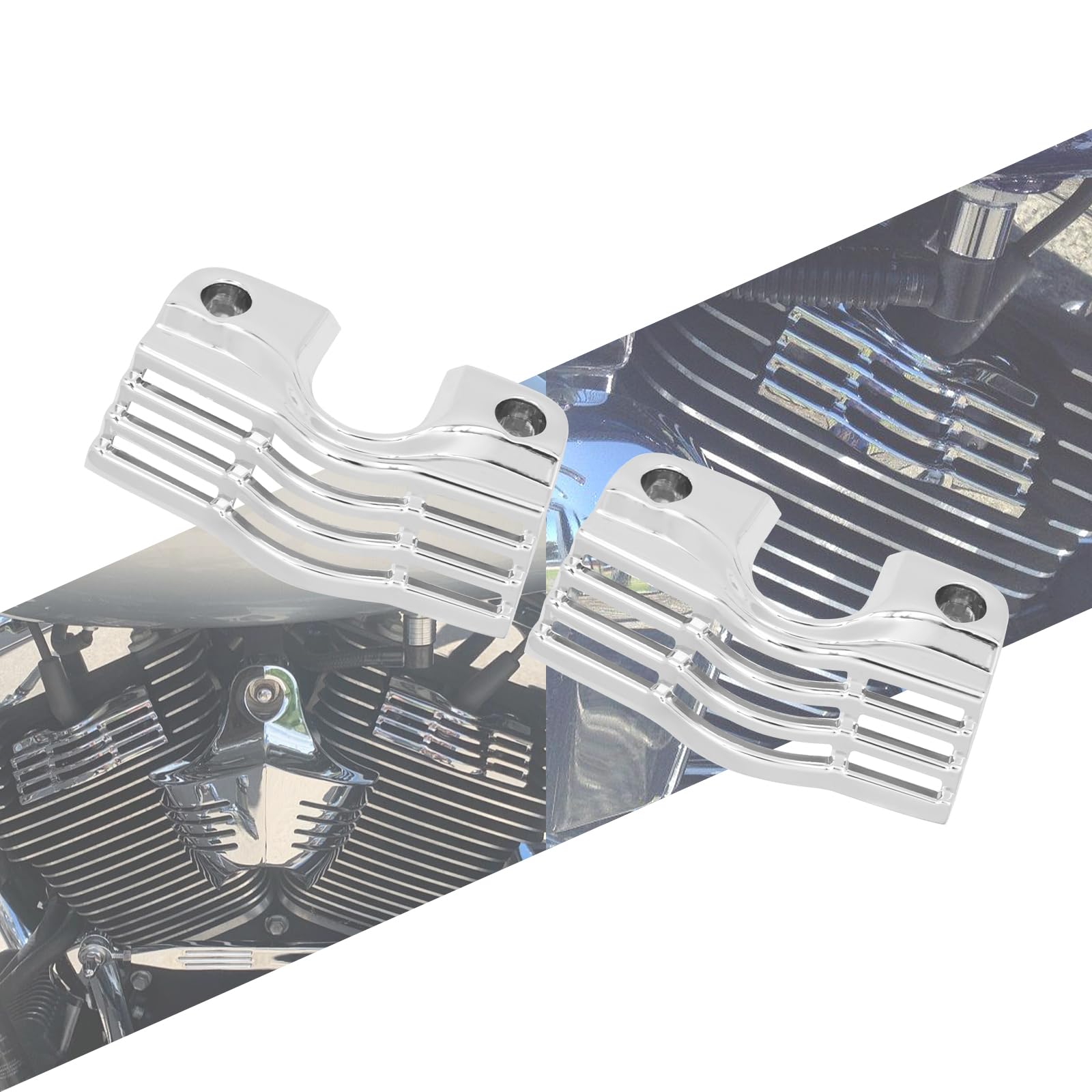 

HDBUBALUS Spark Plug Head Bolt Cover Motorcycle Slots with Fins for Harley Dynaso Softail